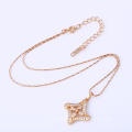 31451 Xuping luxury Copper Alloy square shaped gold pendant geometric jewelry for free sample